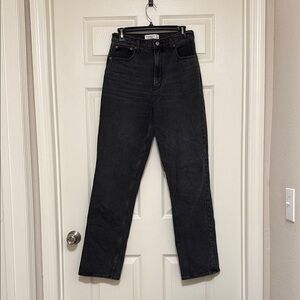 Abercrombie & Fitch Black Straight Leg Jeans